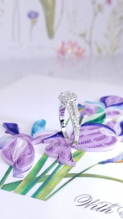 "ETNBD02021" Delicate Thin Pave Diamond Eternity Ring ETNBD02021