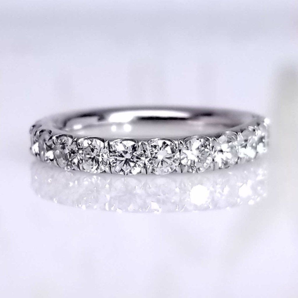 "ETNBD01810" Flat Fit Victorian Scoop Cut Down Diamond Eternity Ring