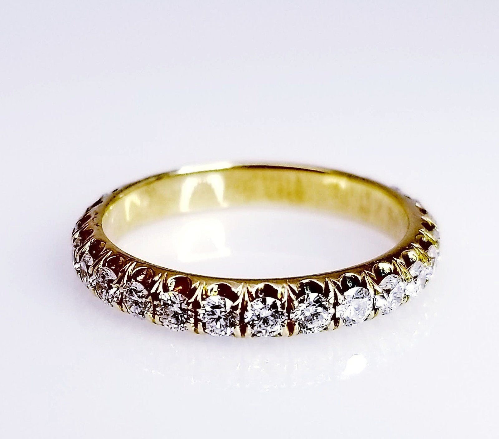 "ETNBD01589" Yellow Gold Diamond Eternity Band 1.37cts