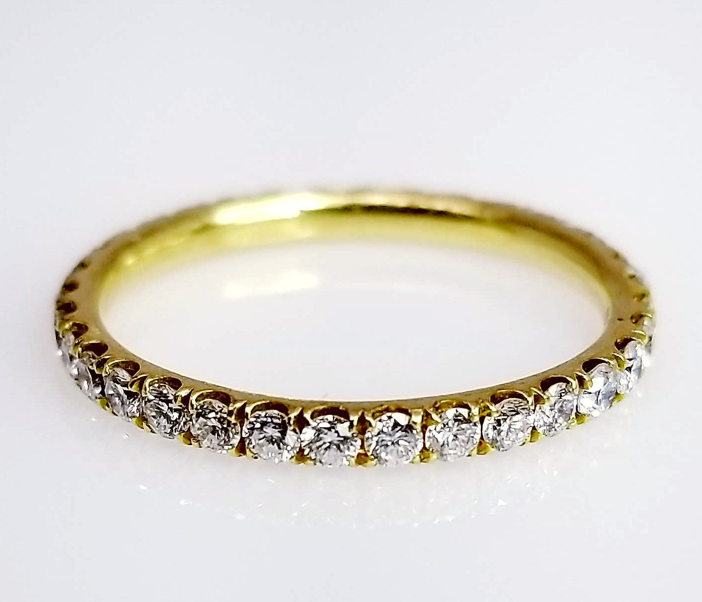 "DBAND01368" Diamond Pave Eternity Band in 18K Yellow Gold