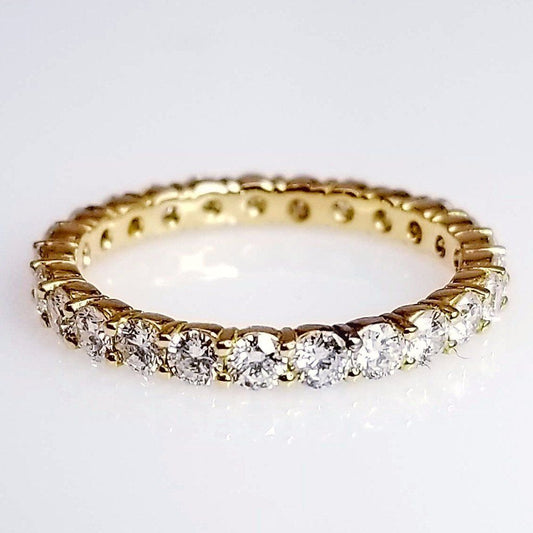 "ETNBD01843" Rose Gold Shared Prong Diamond Ring in 18K Rose Gold