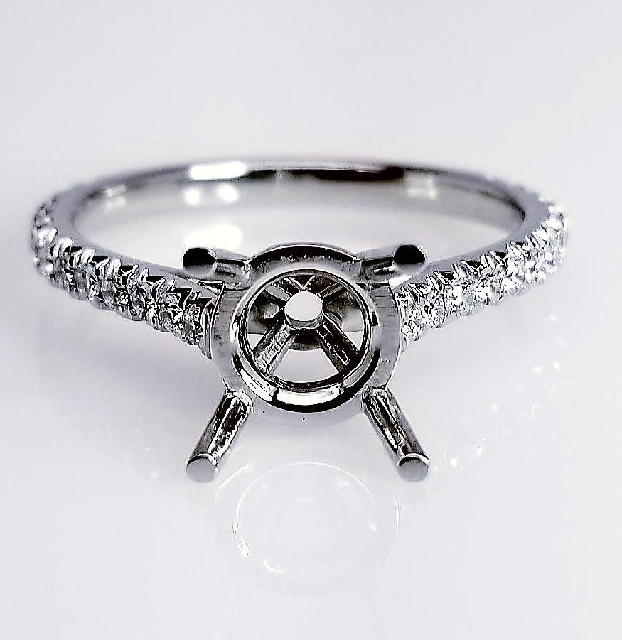 Platinum 0.32 Carat Engagement Setting