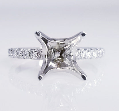 "ENGR03094" Novo Inspired Pave Diamond Engagement Ring Setting