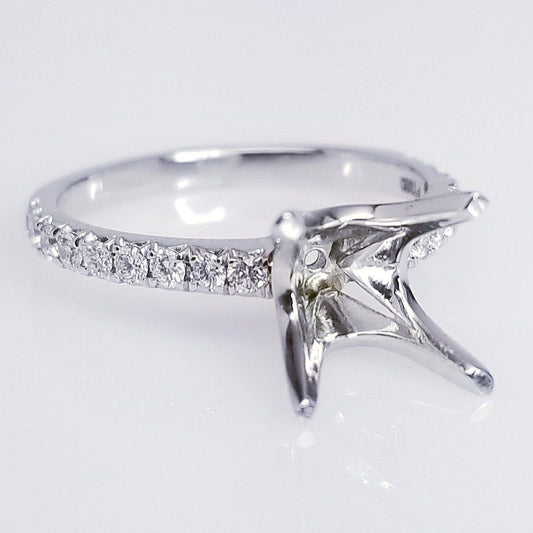 "ENGR03094" Novo Inspired Pave Diamond Engagement Ring Setting