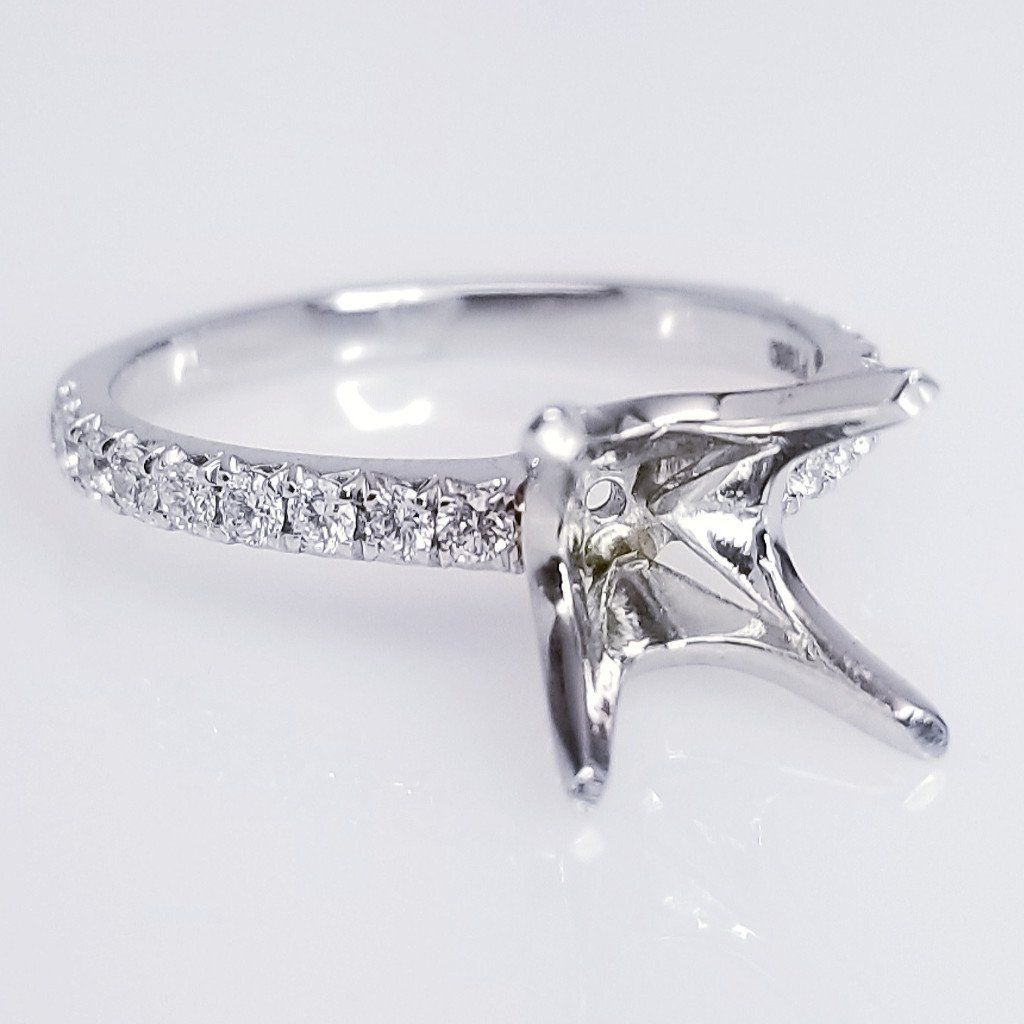 "ENGR03094" Novo Inspired Pave Diamond Engagement Ring Setting