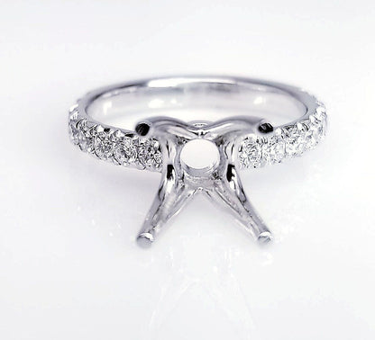 "ENGR03038" Cut Down Pave Diamond Engagement Ring Setting
