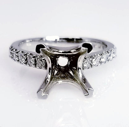 "ENGR02213" French Pave Diamond Engagement Ring Setting