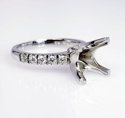 "ENGR02213" French Pave Diamond Engagement Ring Setting