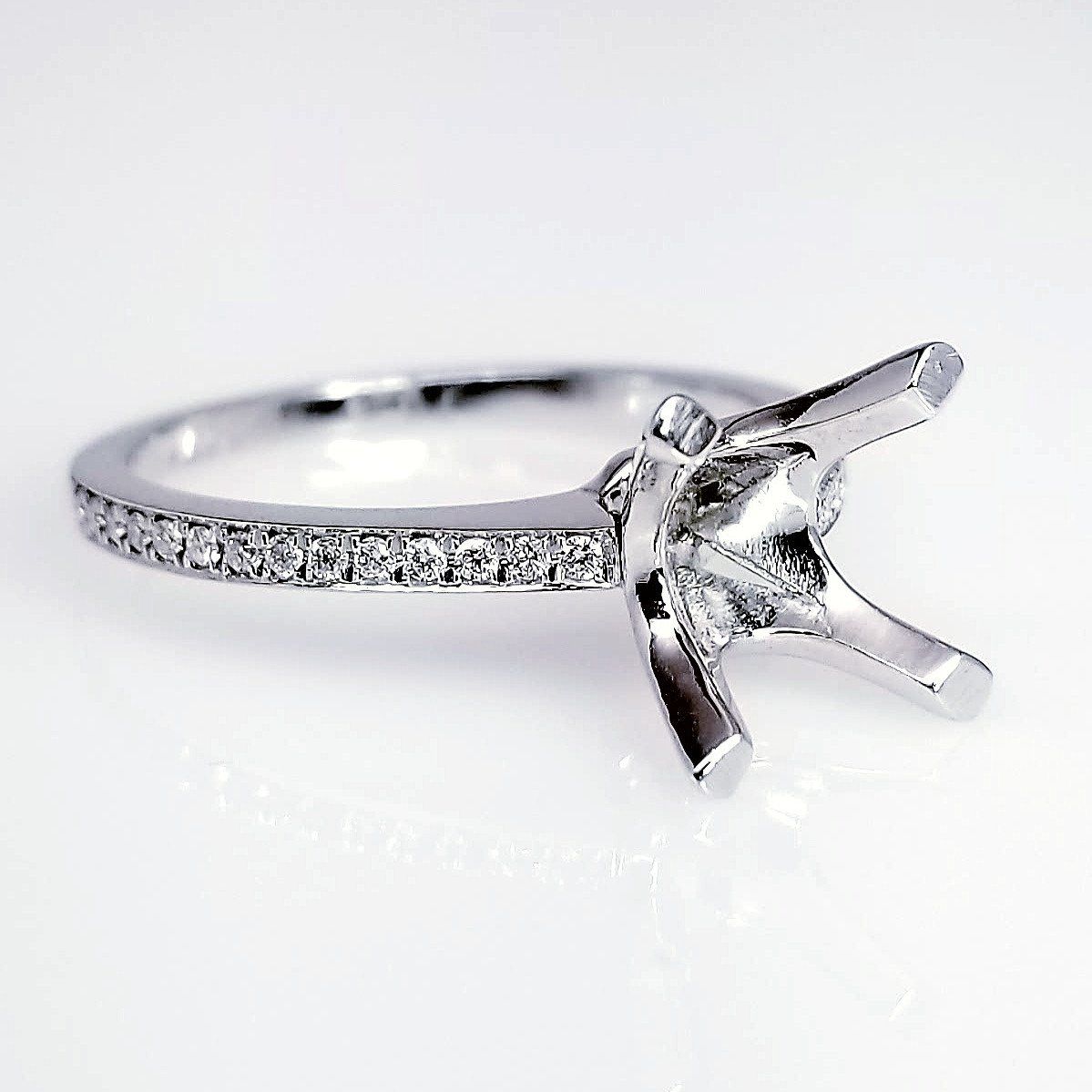 "ENGR02666" Delicate Pave Diamond Engagement Ring Setting