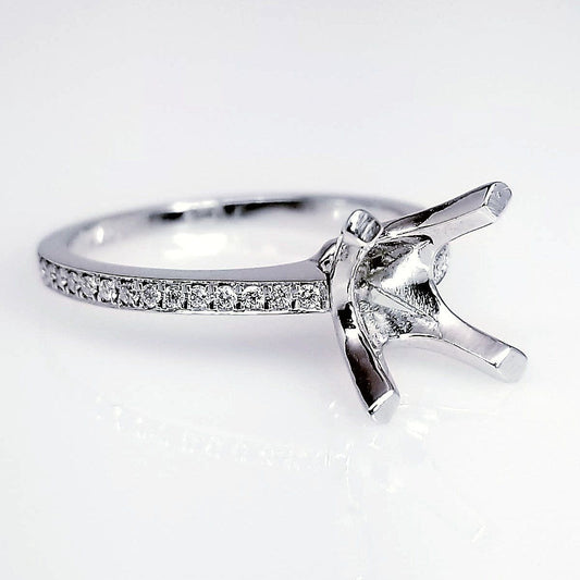 "ENGR02666" Delicate Pave Diamond Engagement Ring Setting
