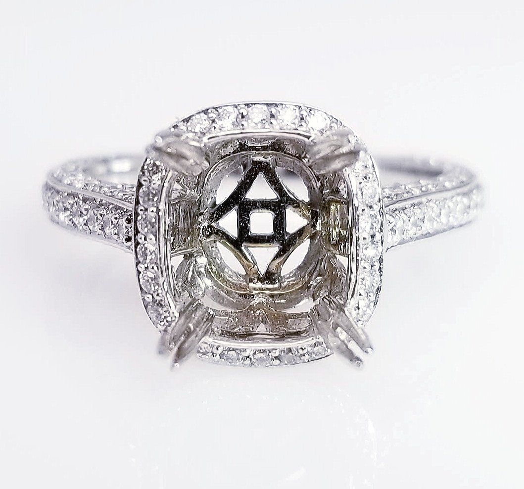 "ENGR03169" Vintage Inspired Diamond Engagement Setting