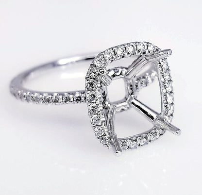 "ENGR03170" Delicate Diamond Halo Engagement Ring Setting