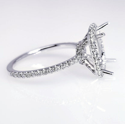 "ENGR03170" Delicate Diamond Halo Engagement Ring Setting