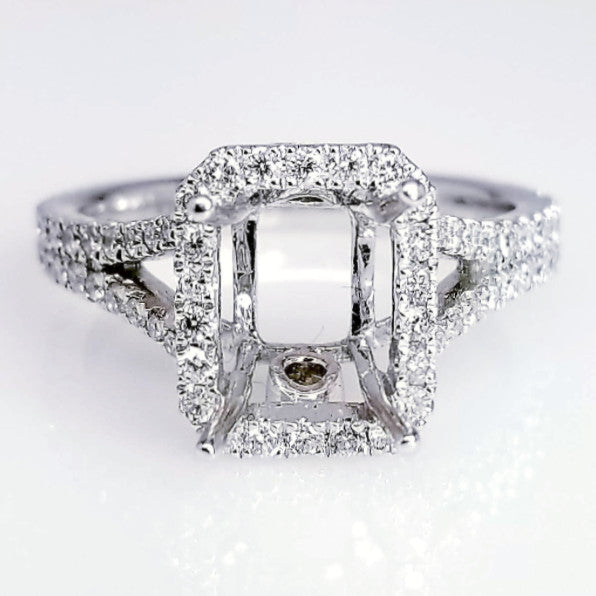 "ENGR03171" Secret Diamond Split Shank Engagement Ring Setting