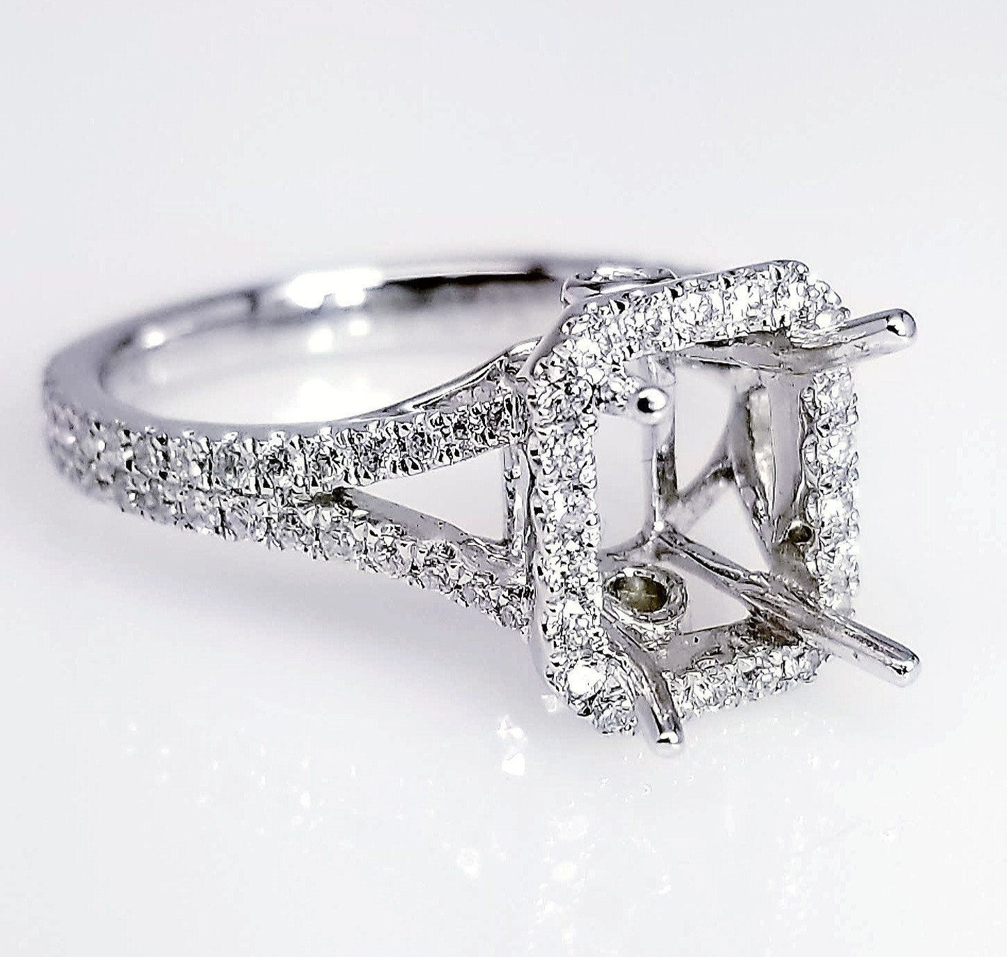 "ENGR03171" Secret Diamond Split Shank Engagement Ring Setting