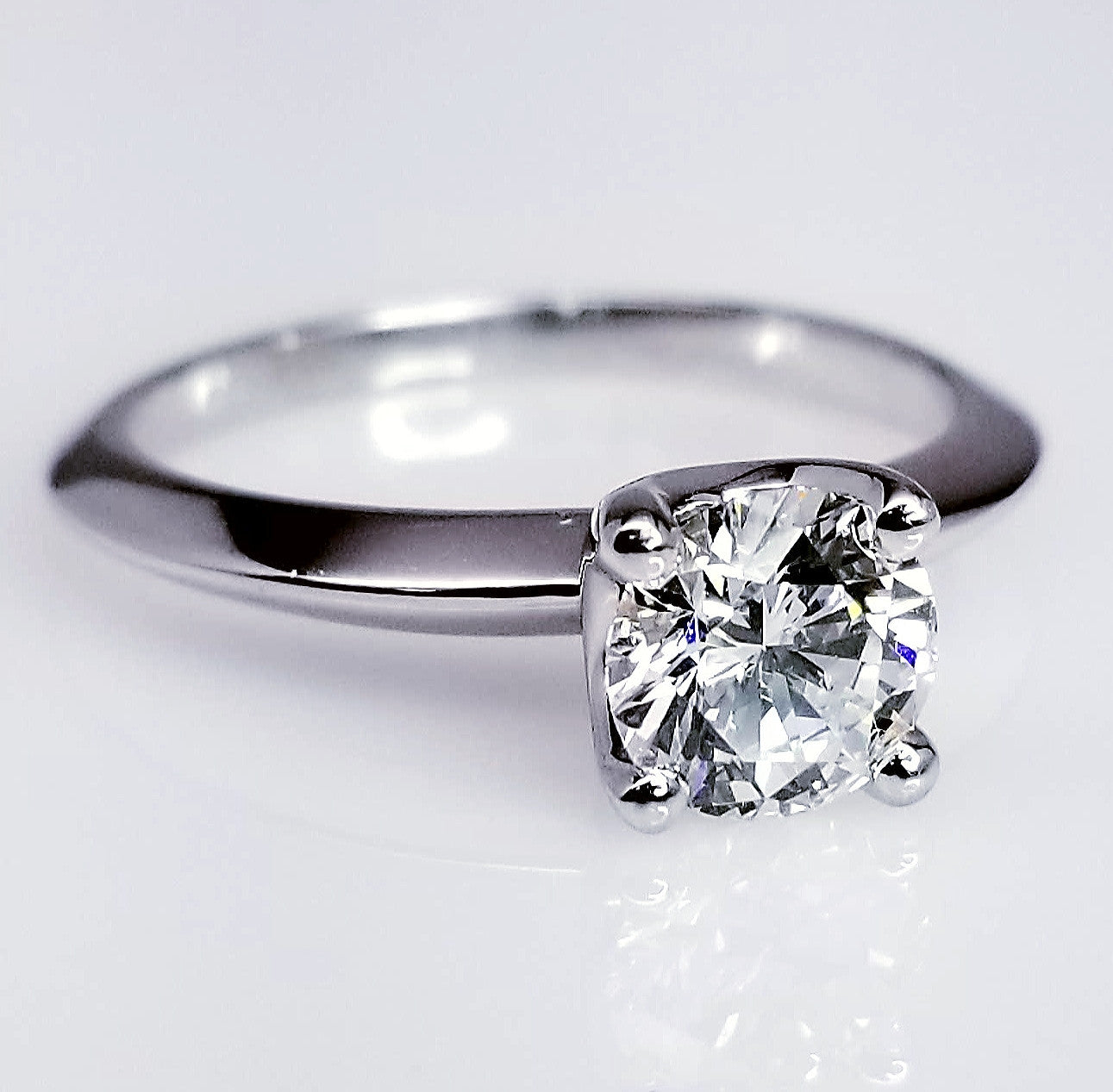 "ENGR02317" Solitaire Round Cut Diamond Engagement Ring ENGR02317