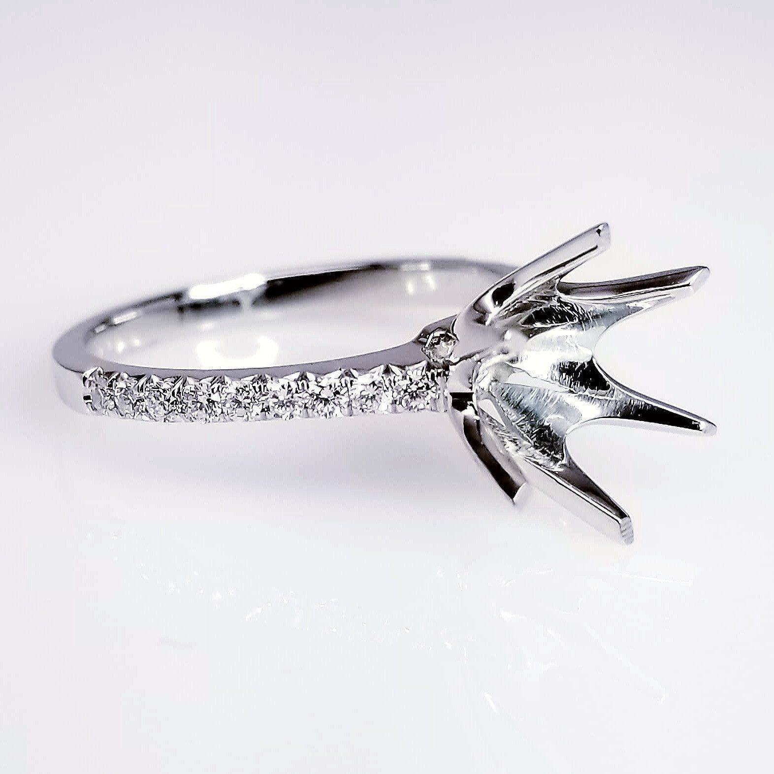 "ENGR03155" Large Six Prong Diamond Engagement Ring Setting