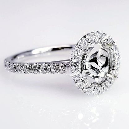 "ENGR02789" Scoop Pave Diamond Engagement Ring Setting