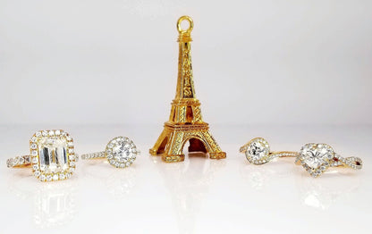 "ENGR02995" Heart Shape Halo Twist Rose Gold Engagement Ring