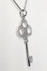 Diamond Key Pendant 0.85cts in 18K White Gold with 18