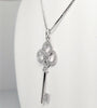 Diamond Key Pendant 0.85cts in 18K White Gold with 18