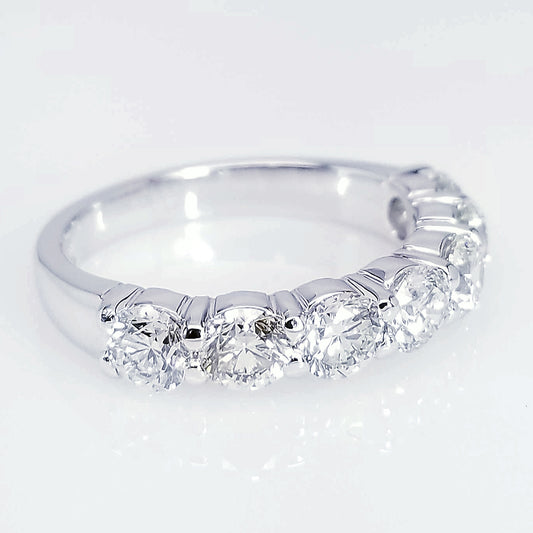 "DBAND01932" 7 Stone Platinum Diamond Band