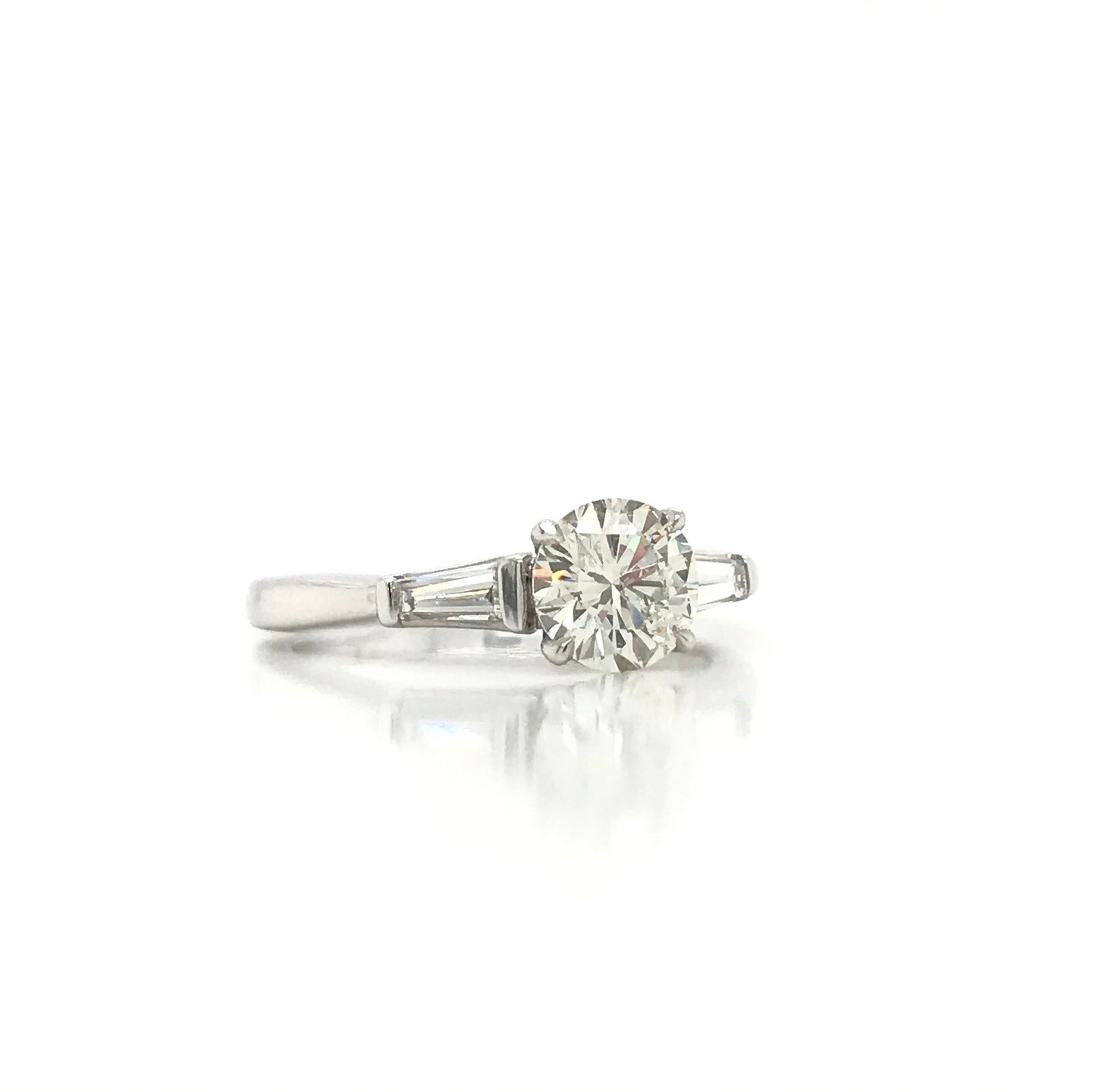 "ENGR02456" Classic Diamond Engagement Ring With Baguette Cuts