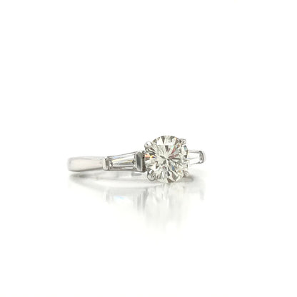 "ENGR02456" Classic Diamond Engagement Ring With Baguette Cuts