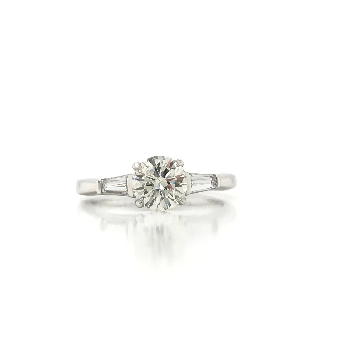 "ENGR02456" Classic Diamond Engagement Ring With Baguette Cuts