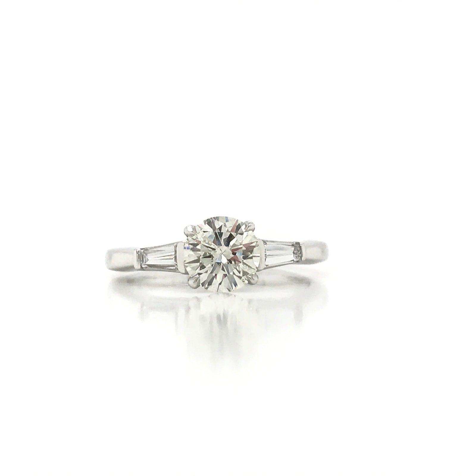 "ENGR02456" Classic Diamond Engagement Ring With Baguette Cuts