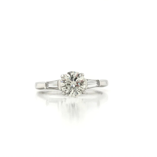 "ENGR02456" Classic Diamond Engagement Ring With Baguette Cuts