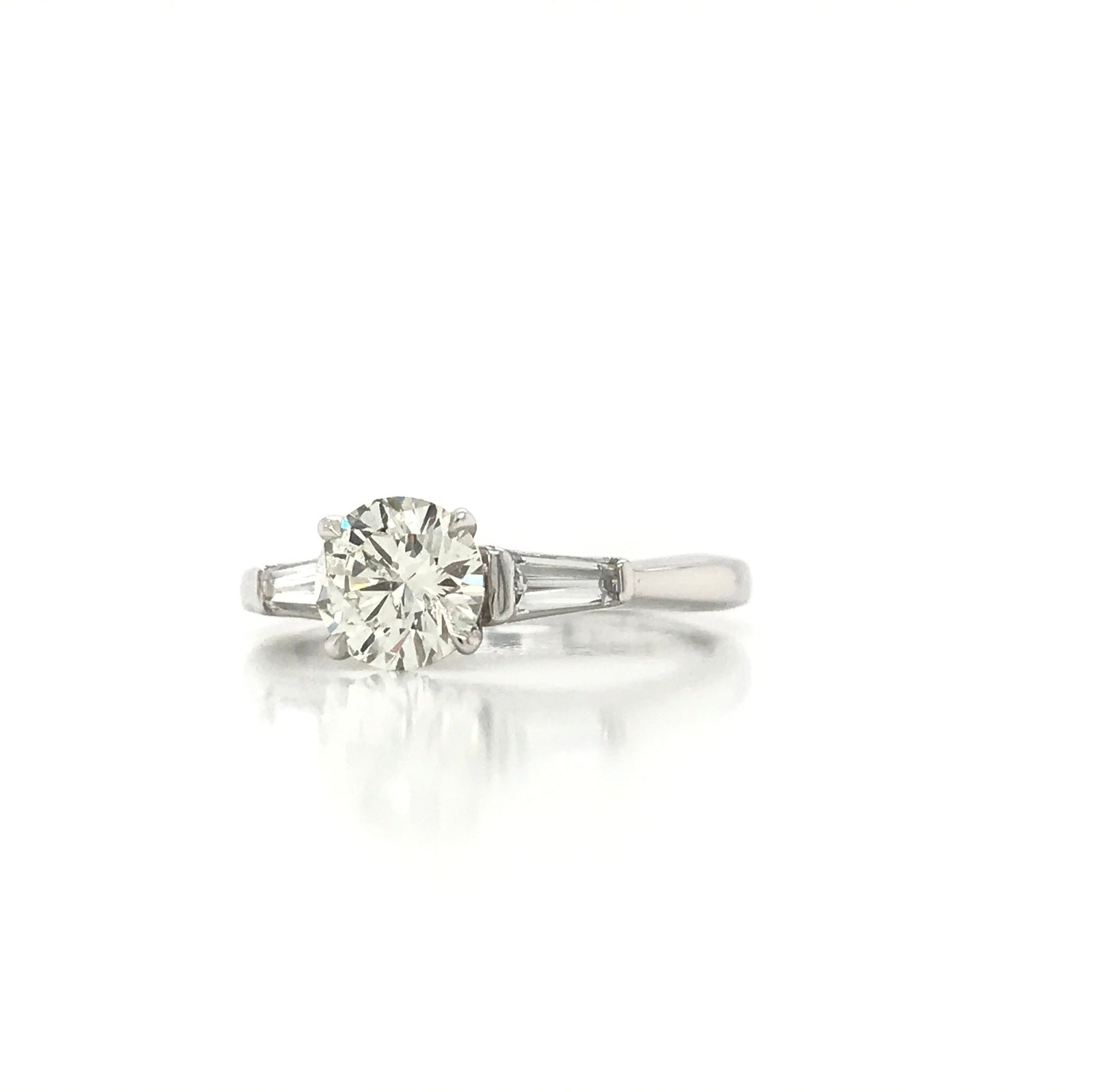 "ENGR02456" Classic Diamond Engagement Ring With Baguette Cuts