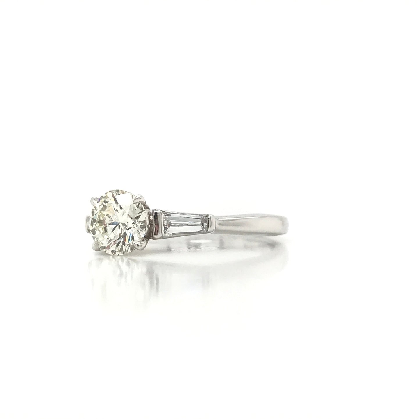 "ENGR02456" Classic Diamond Engagement Ring With Baguette Cuts