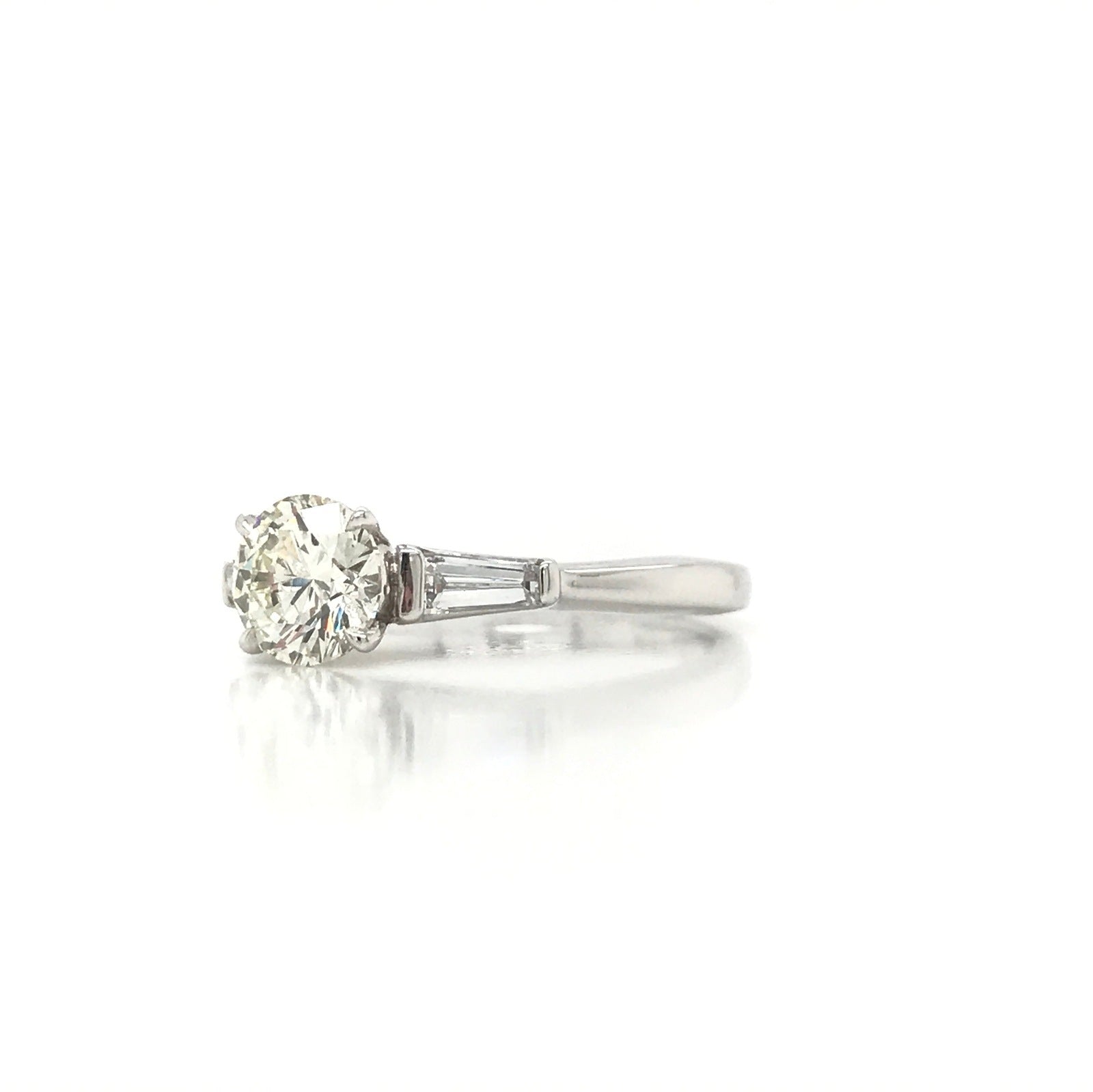 "ENGR02456" Classic Diamond Engagement Ring With Baguette Cuts