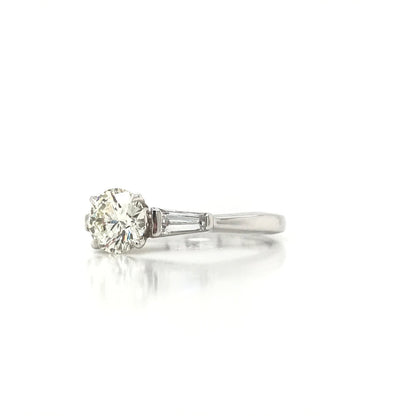 "ENGR02456" Classic Diamond Engagement Ring With Baguette Cuts