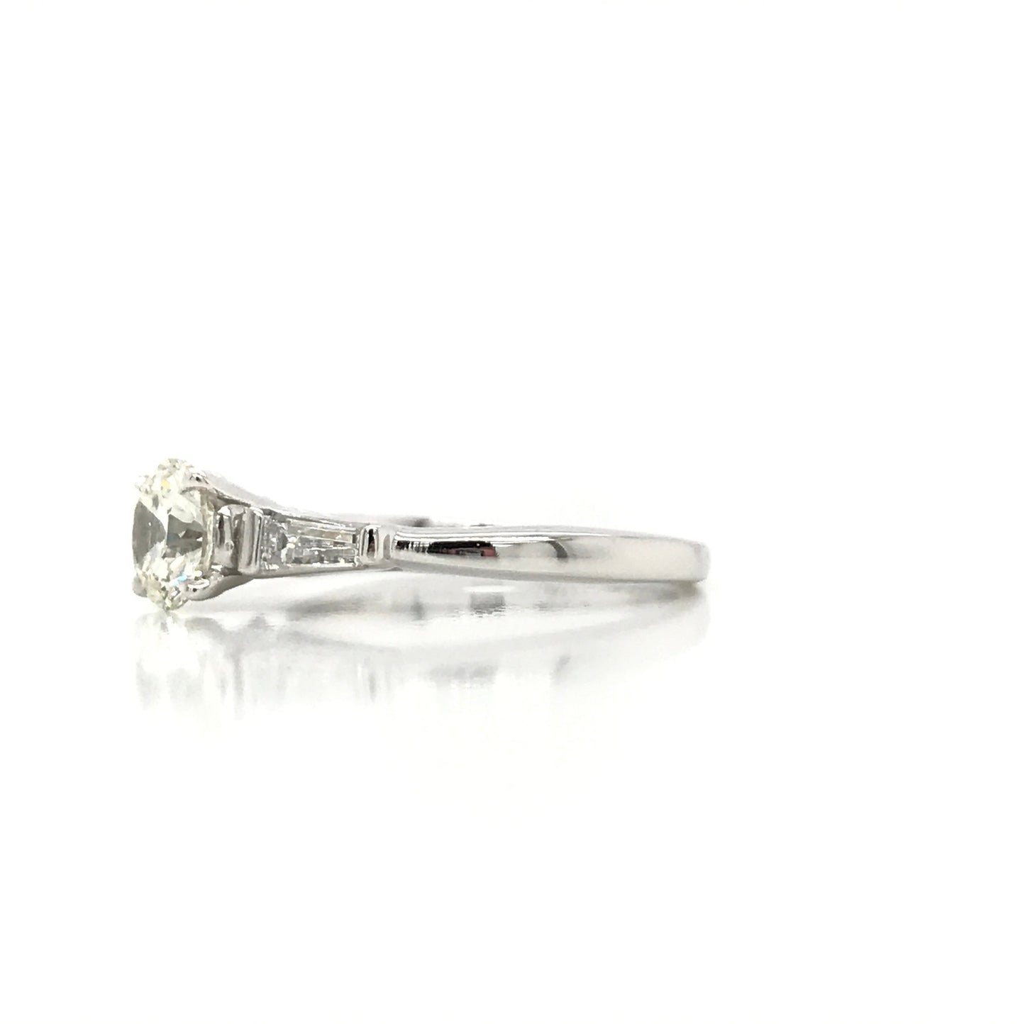 "ENGR02456" Classic Diamond Engagement Ring With Baguette Cuts