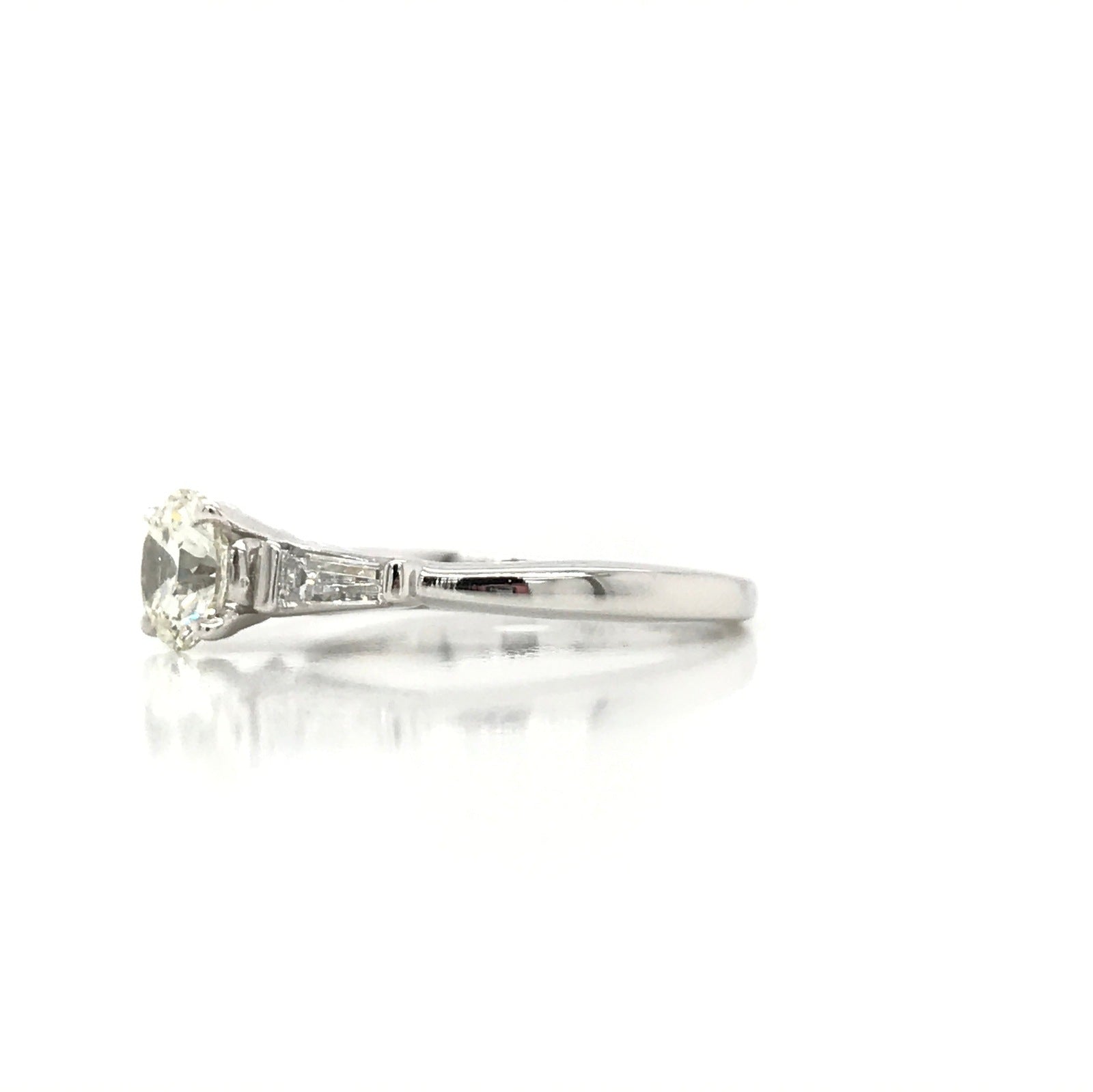 "ENGR02456" Classic Diamond Engagement Ring With Baguette Cuts