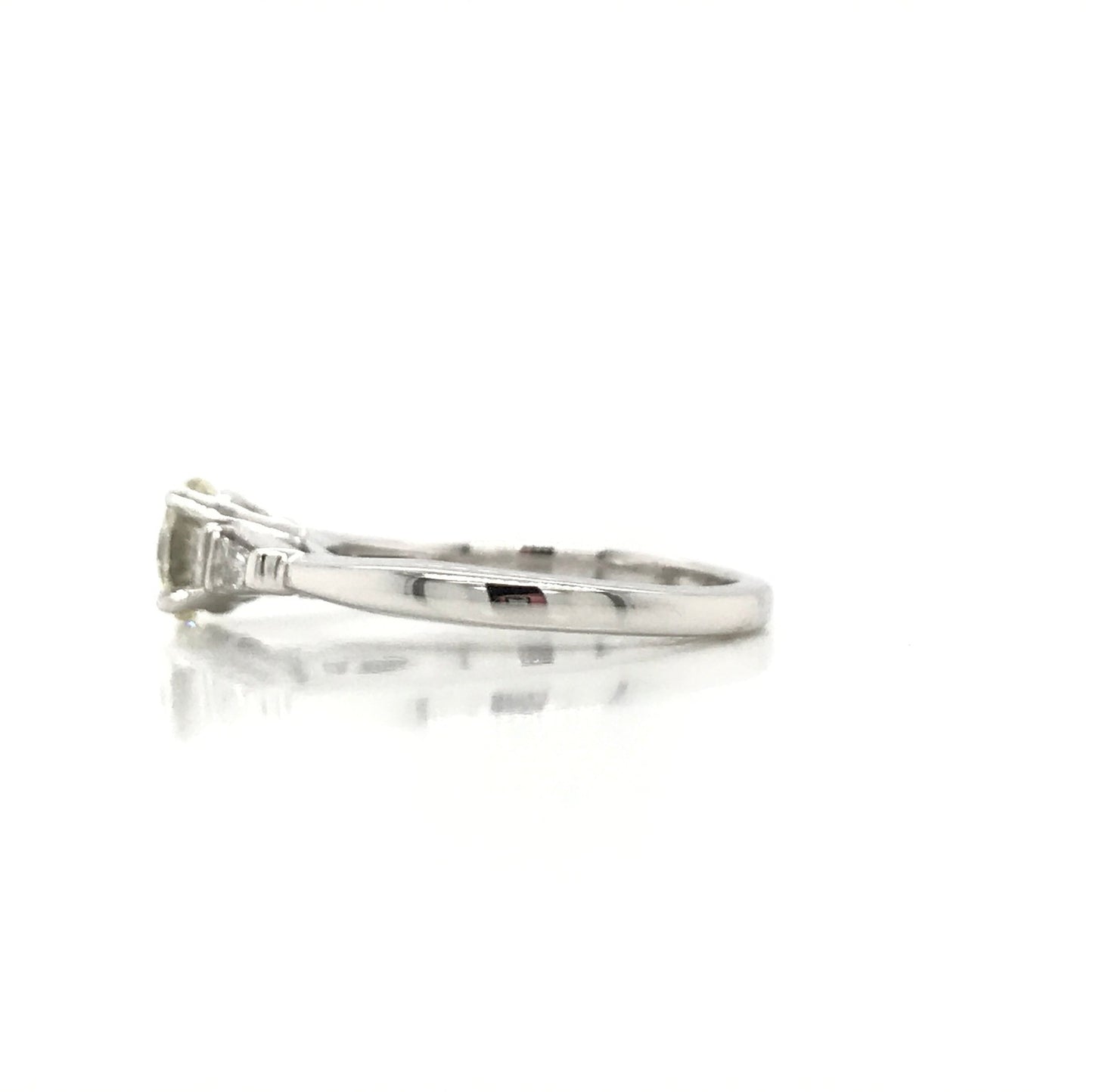 "ENGR02456" Classic Diamond Engagement Ring With Baguette Cuts