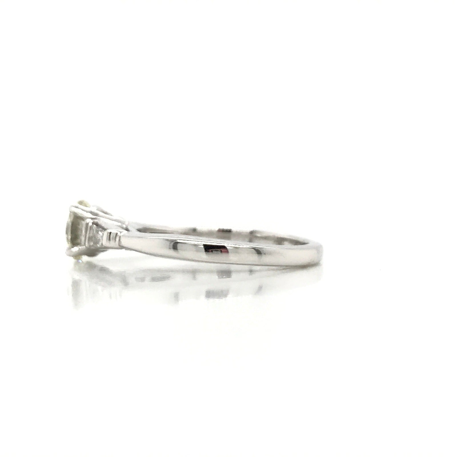 "ENGR02456" Classic Diamond Engagement Ring With Baguette Cuts