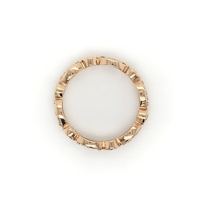 "ETNBD01937" Round Diamond Vintage Style Eternity Band