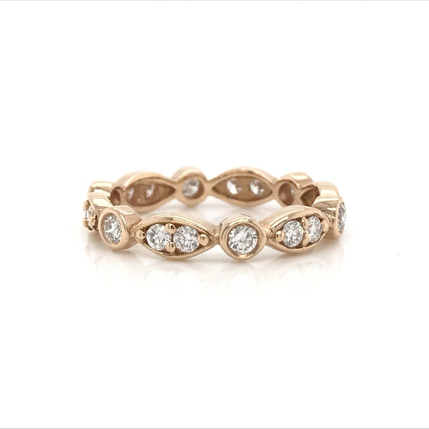 "ETNBD01937" Round Diamond Vintage Style Eternity Band