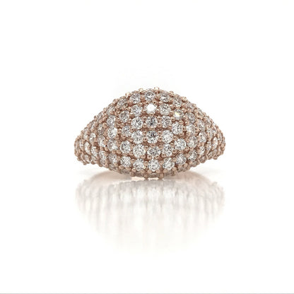 "LADRG01934" All Over Pave Statement Pinky Ring