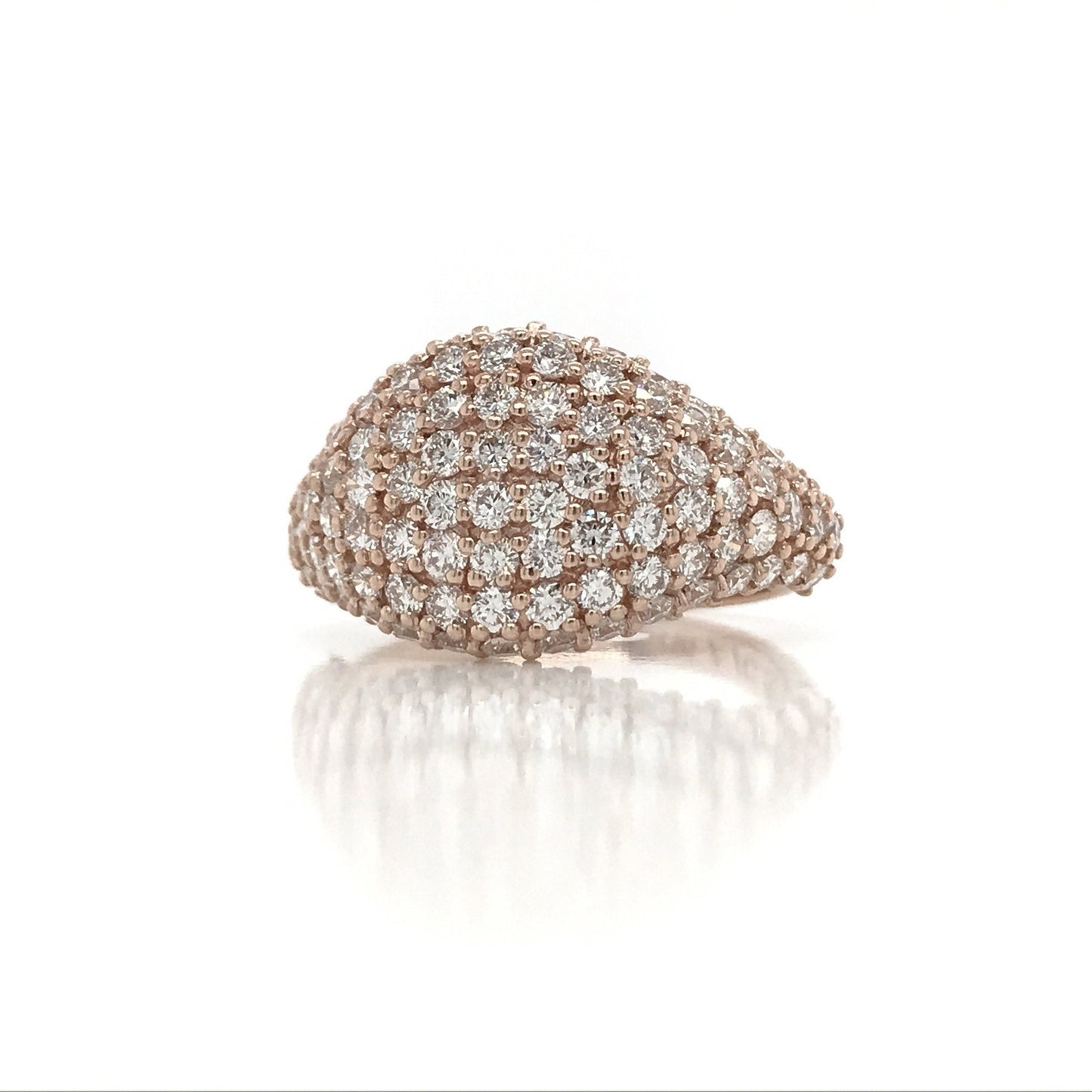 "LADRG01934" All Over Pave Statement Pinky Ring
