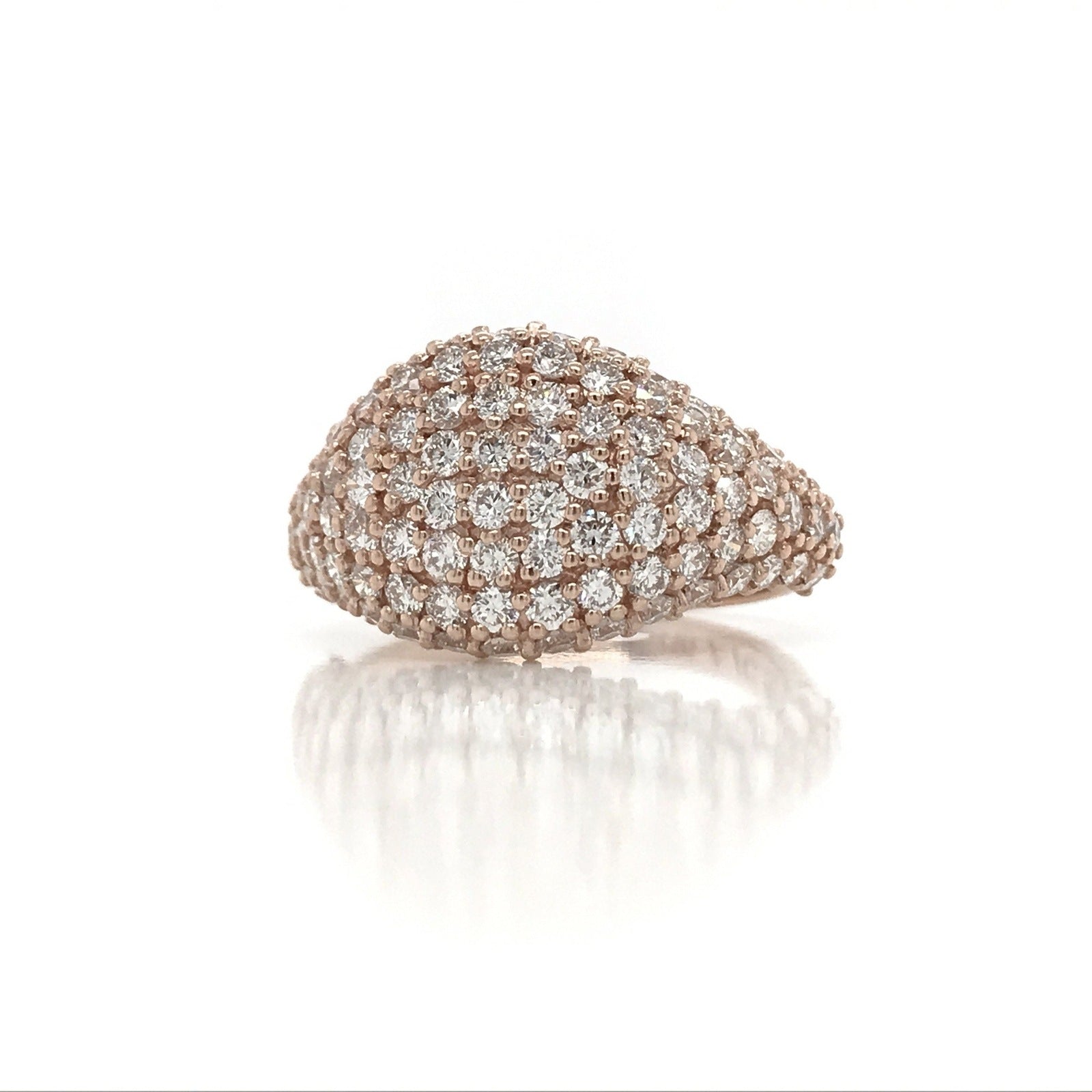 "LADRG01934" All Over Pave Statement Pinky Ring