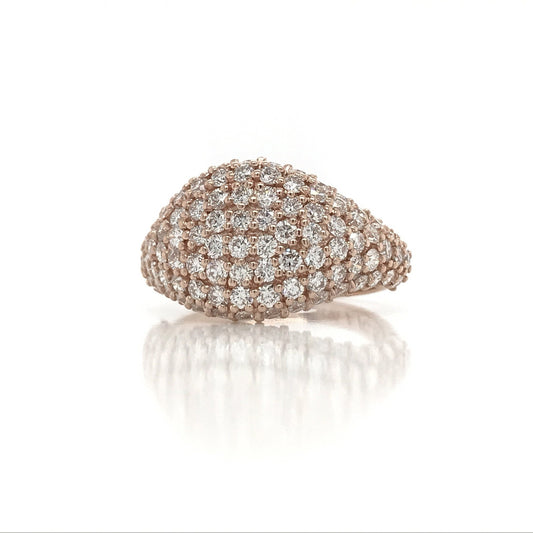 "LADRG01934" All Over Pave Statement Pinky Ring