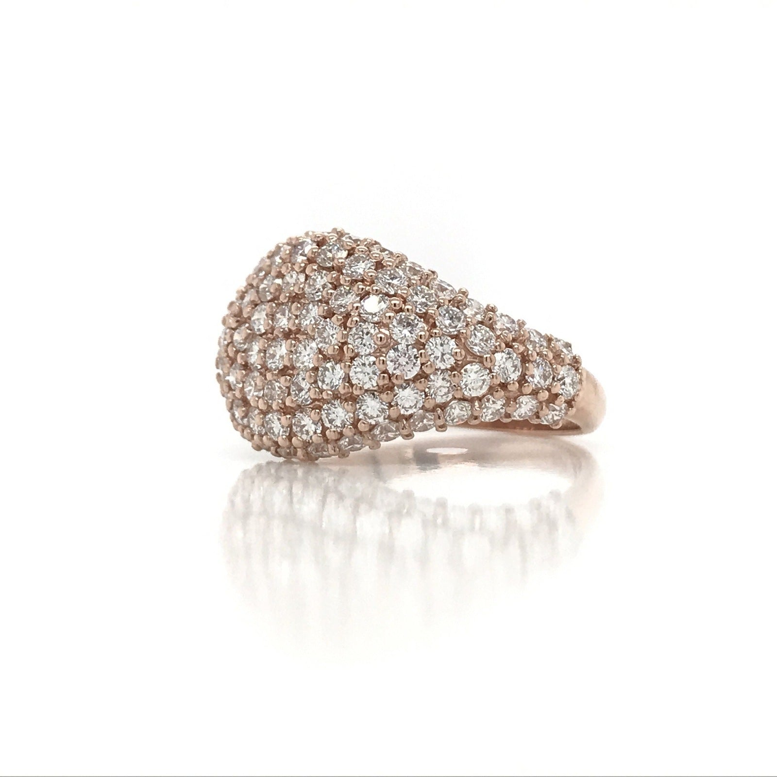 "LADRG01934" All Over Pave Statement Pinky Ring