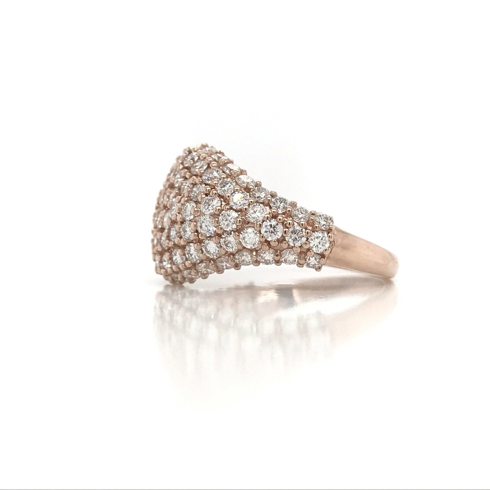 "LADRG01934" All Over Pave Statement Pinky Ring