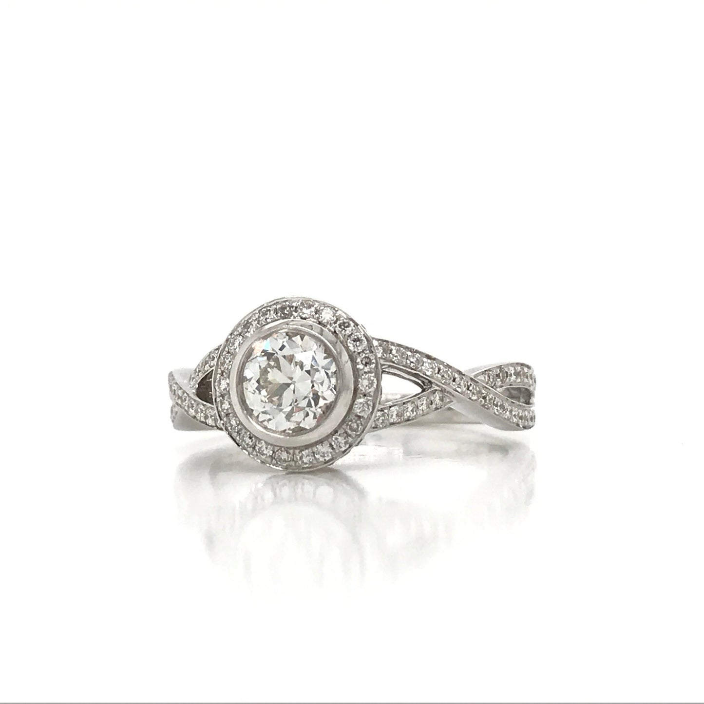 "ENGR02463" Infinity Twist Diamond Engagement Ring