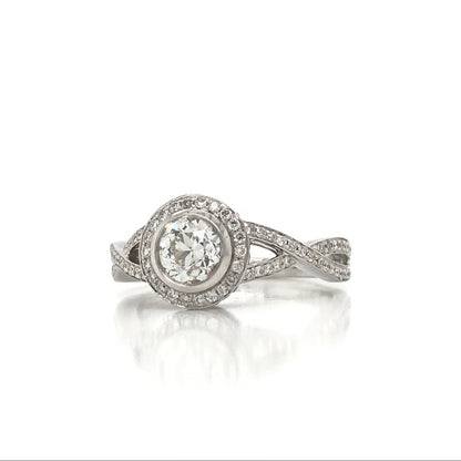 "ENGR02463" Infinity Twist Diamond Engagement Ring