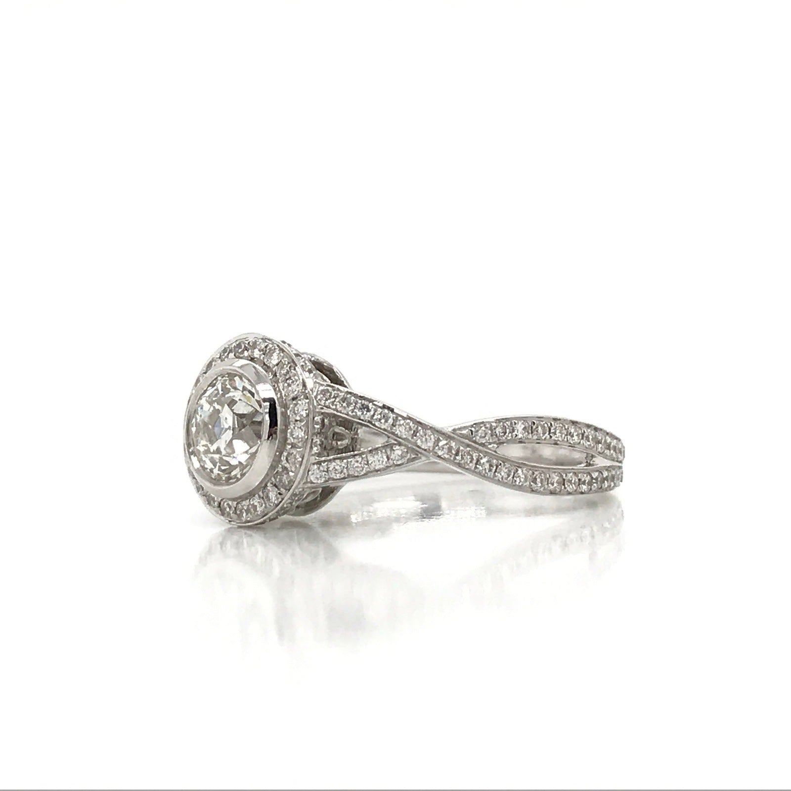 "ENGR02463" Infinity Twist Diamond Engagement Ring